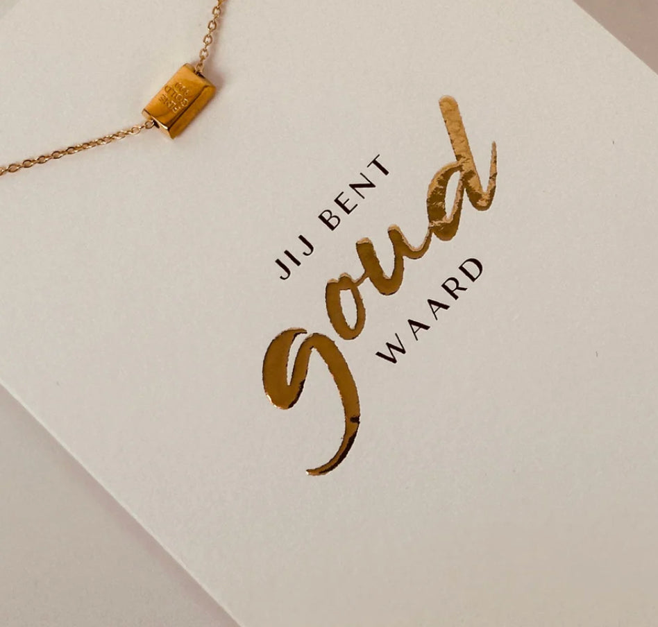 Sieradenkaart Armband Jij bent Goud waard