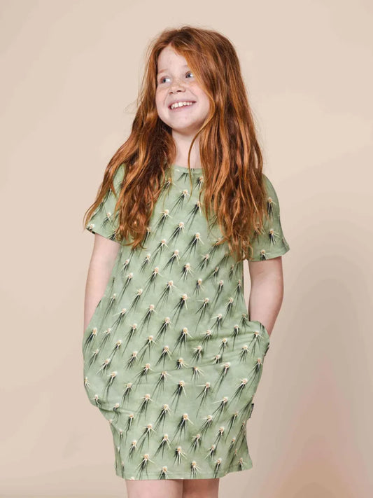 Cozy Cactus T-Shirt Dress Kids