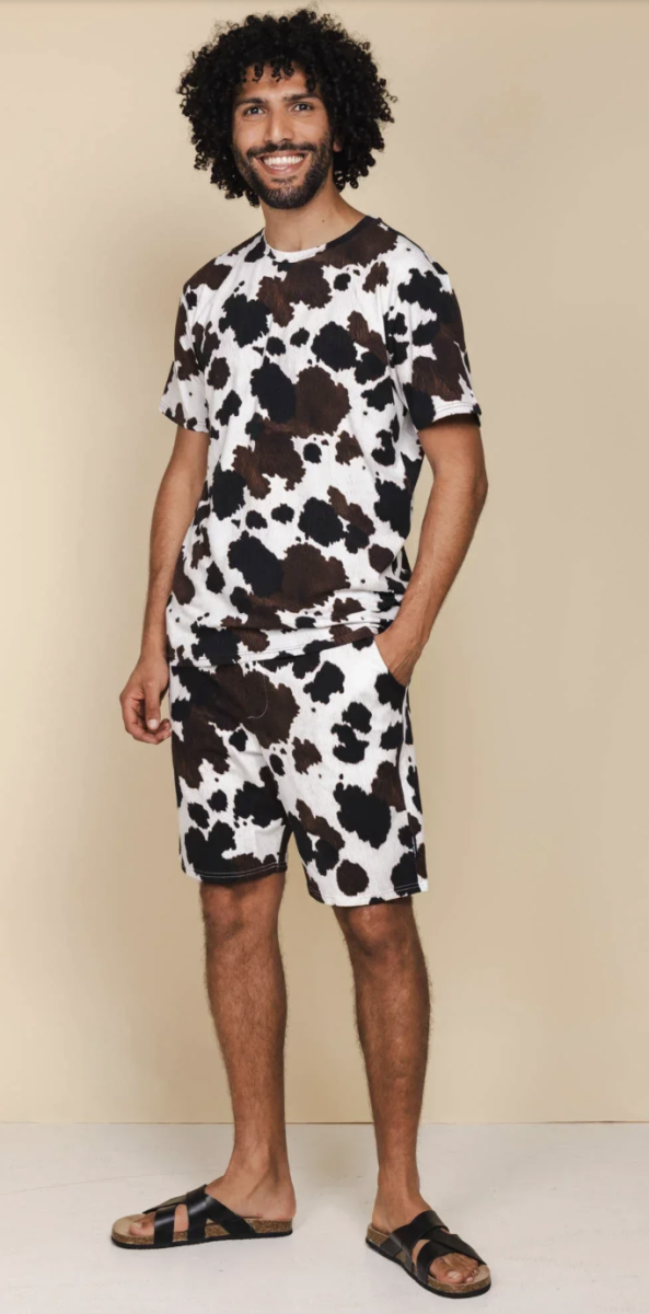 Cow T-Shirt & Shorts set Men