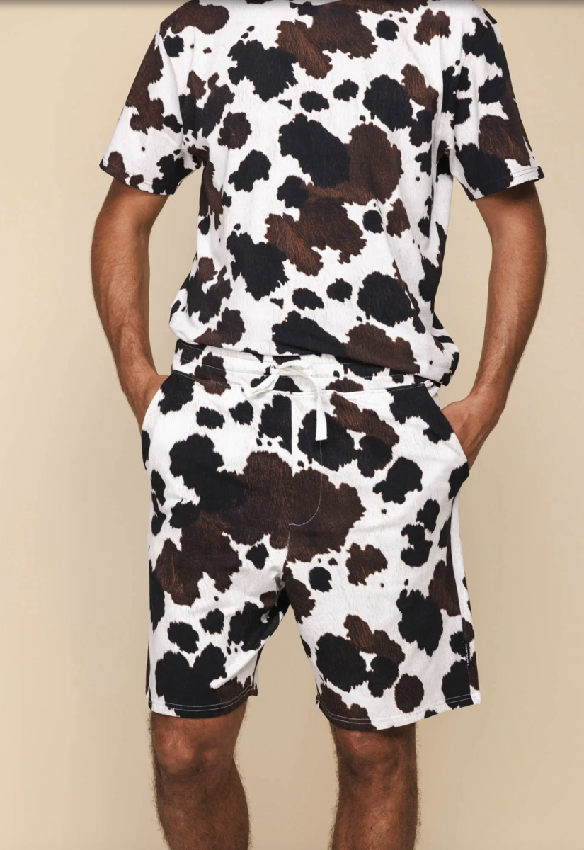 Cow T-Shirt & Shorts set Men