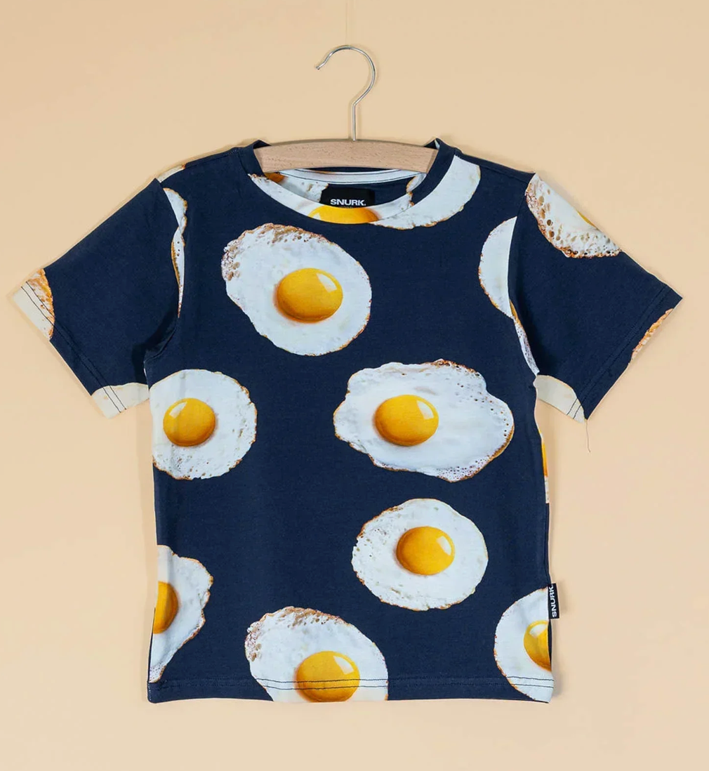 Eggs Navy T-Shirt & Korte Broek Set Kids