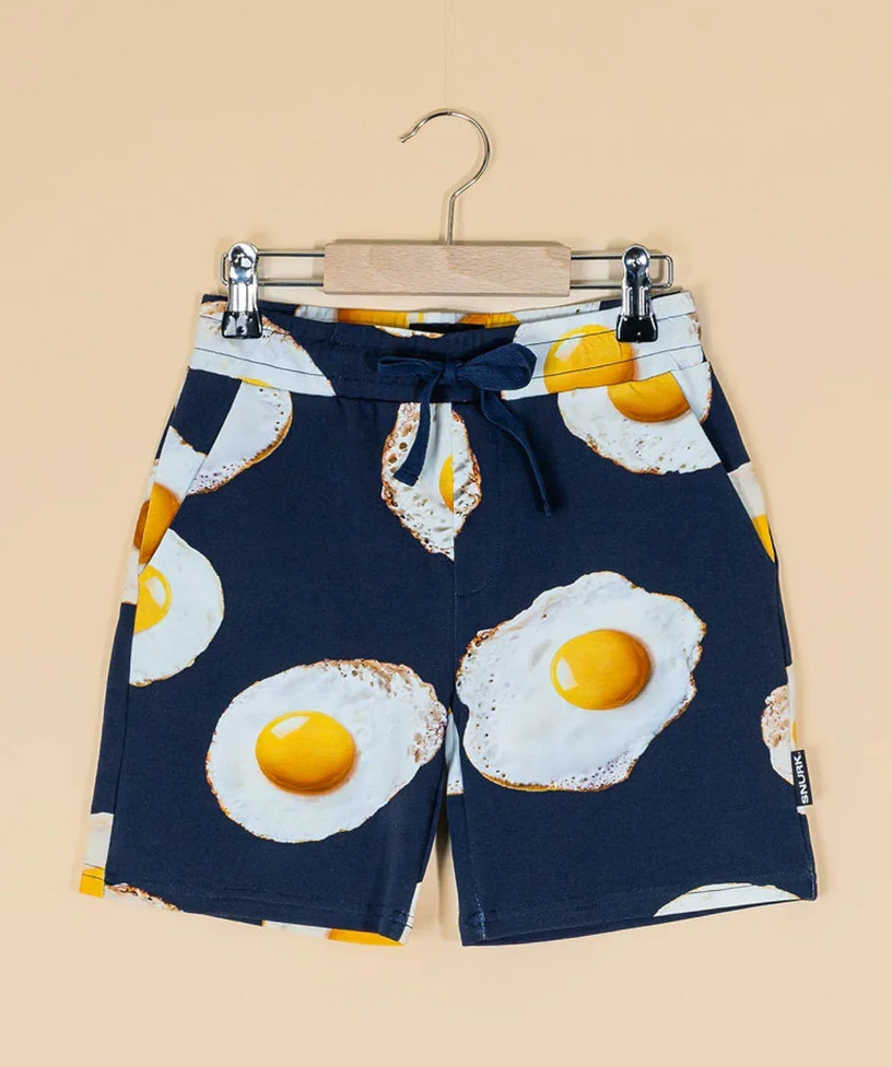 Eggs Navy T-Shirt & Korte Broek Set Kids