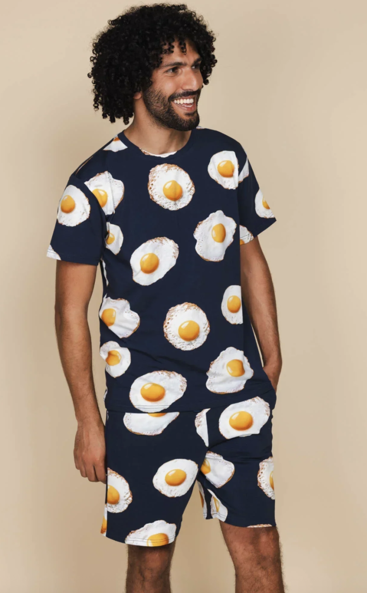 Eggs Navy T-Shirt & Shorts set Men