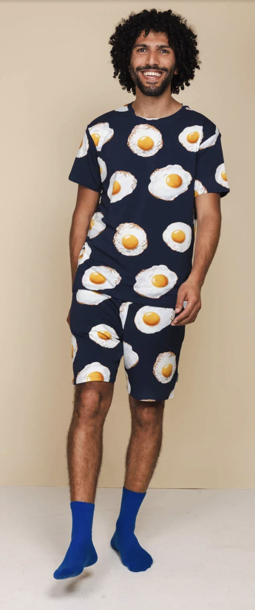 Eggs Navy T-Shirt & Shorts set Men
