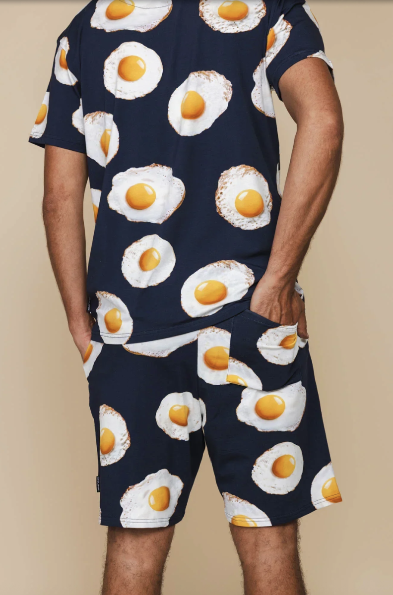 Eggs Navy T-Shirt & Shorts set Men