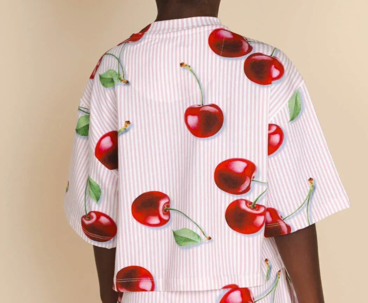 Mon Cherry Cropped T-shirt & Biker Shorts Kids