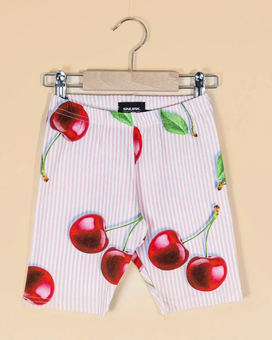 Mon Cherry Cropped T-shirt & Biker Shorts Kids