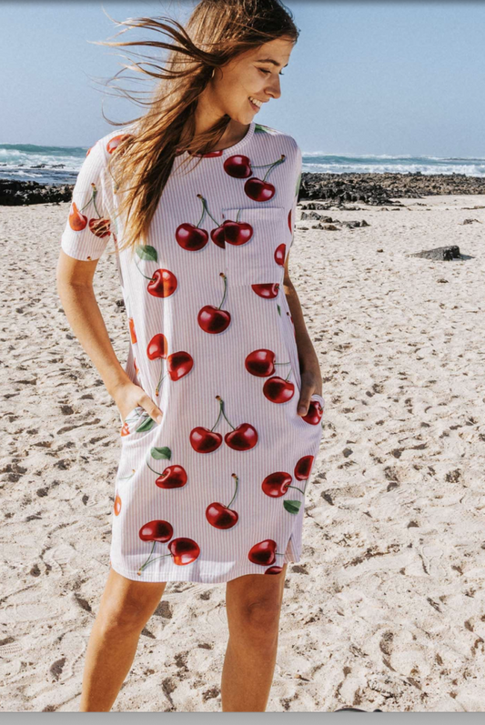 Mon Cherry T-Shirt Dress Women