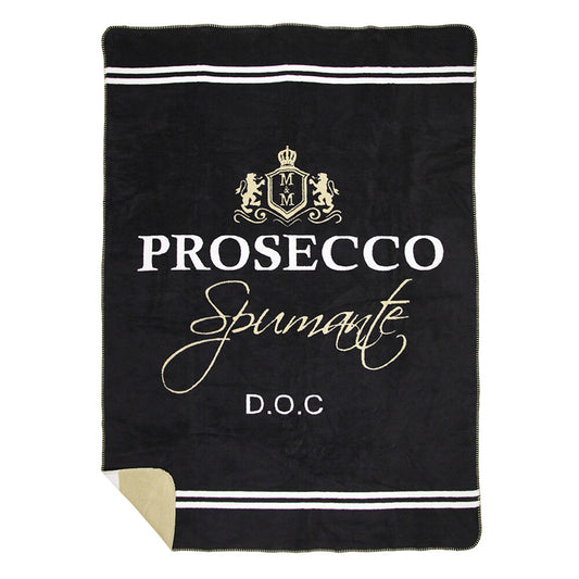 Plaid wijn prosecco zwart 150x200cm XL
