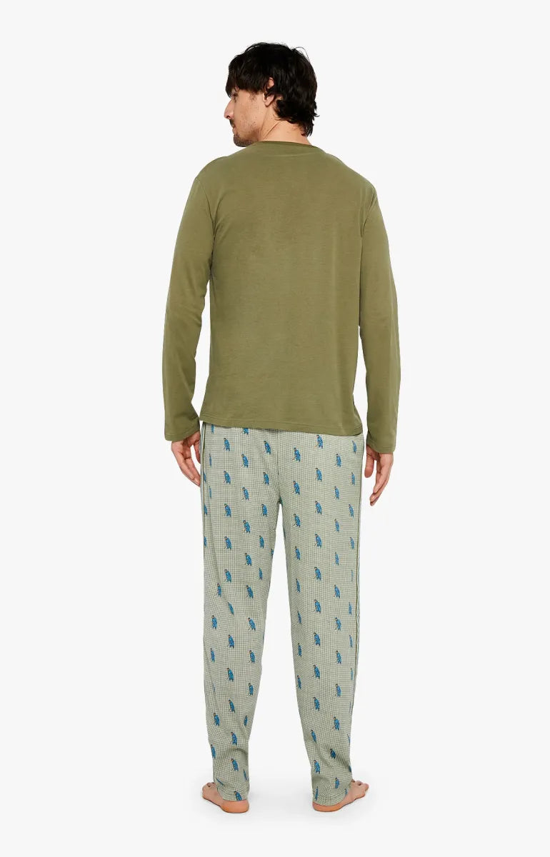 Arthur- Heren Pyjama Lange Mouw Interlock Zac Kaki