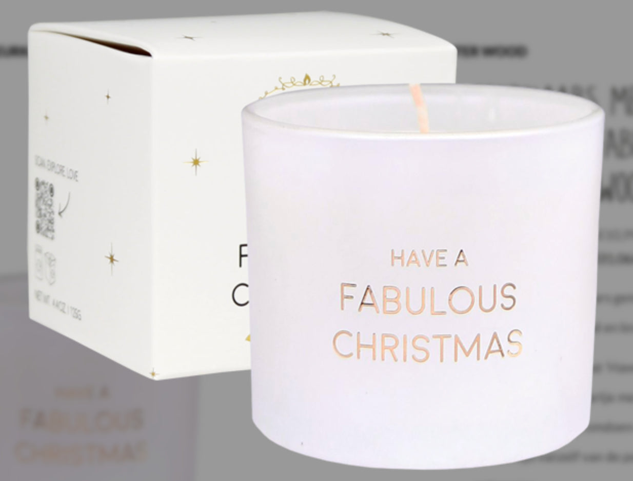 Geurkaars met wens- Armband Christmas