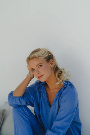 Alice et Maman Dames Pyjama Hanna Kobalt blauw