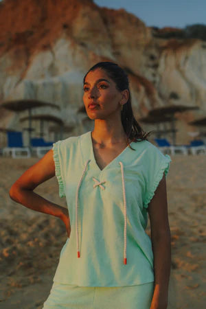 Alice et Maman Dames Top & Short Bardo Terry Summer Green