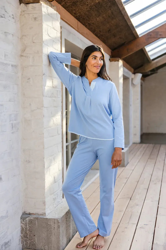 Alice et Maman Dames Jacqueline Pyjama Cornflower Blue