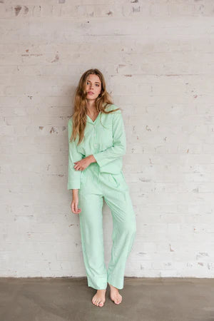 Alice et Maman Dames Henriette Pyjama Fresh Green