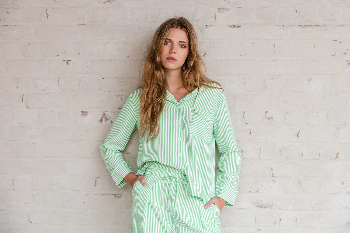 Alice et Maman Dames Henriette Pyjama Fresh Green