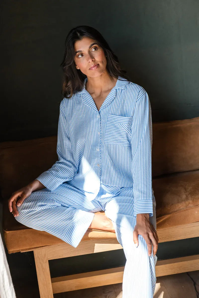 Alice et Maman Dames Henriette Pyjama Cornflower blue