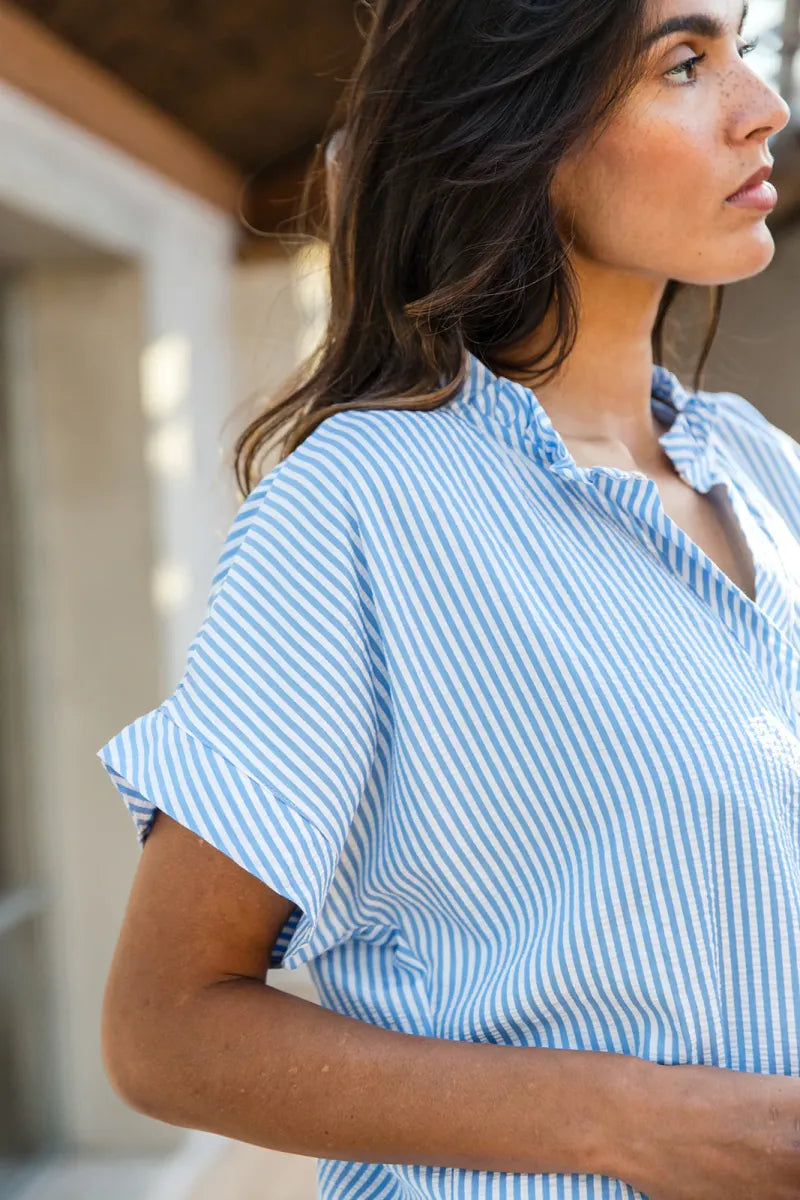 Alice et Maman- Dames Top&Shorts Algarve Cornflower blue