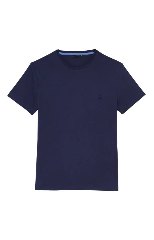 Arthur- Heren Pyjama T-Shirt Marine & Short Romain