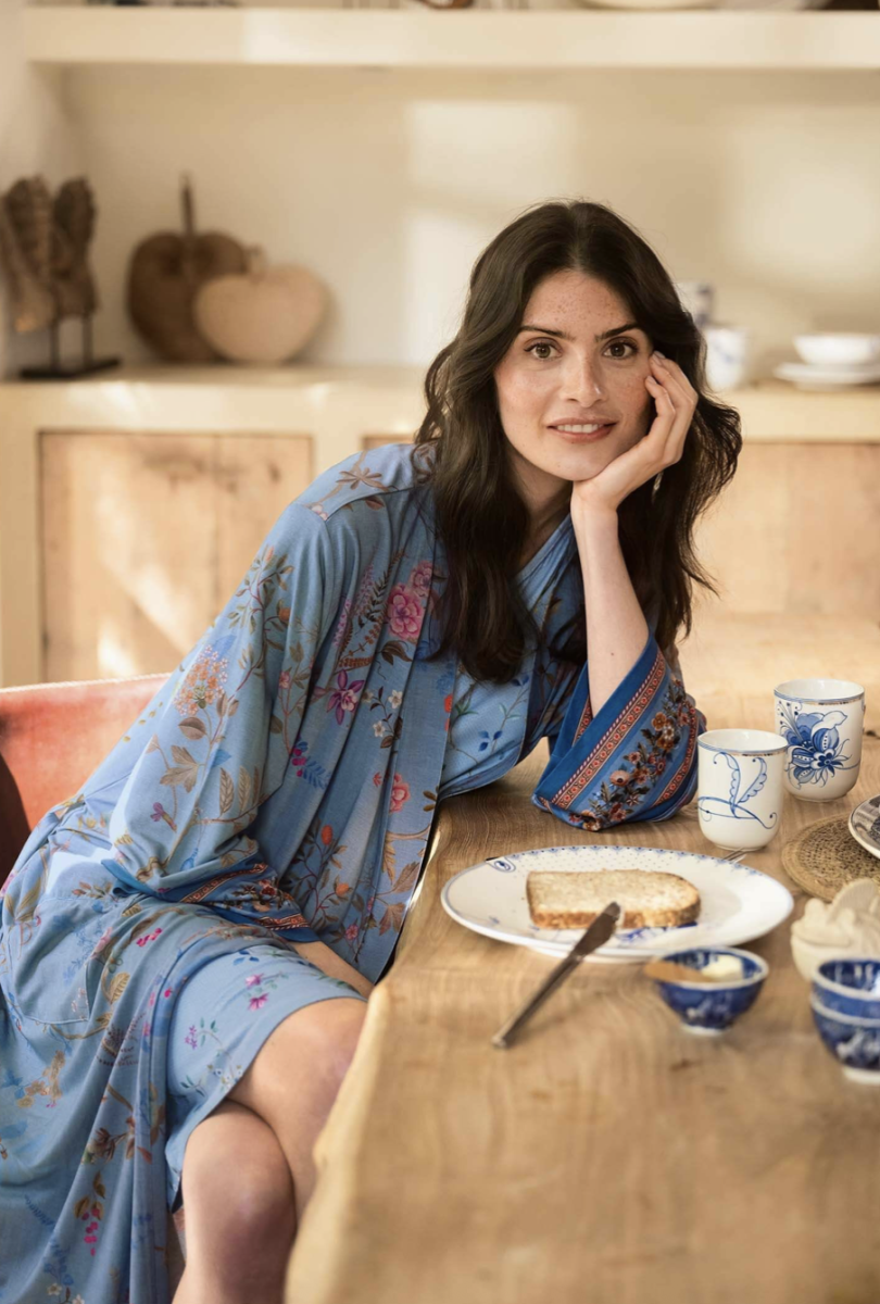 Kimono Noa Bodhi Flower Blauw