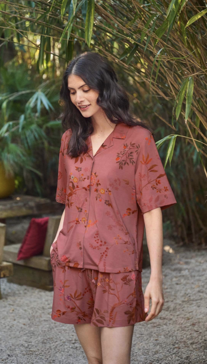 Bob Korte Broek Bodhi Flower Donkerroze