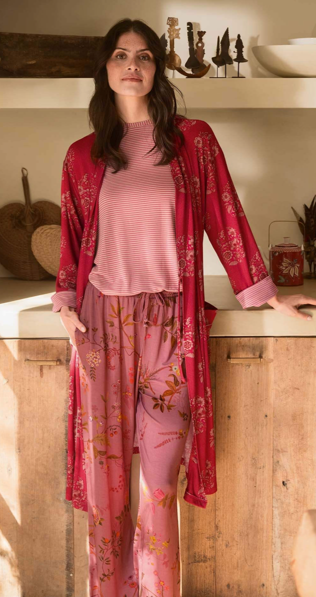 Belin Lange Broek Bodhi Flower Donkerroze