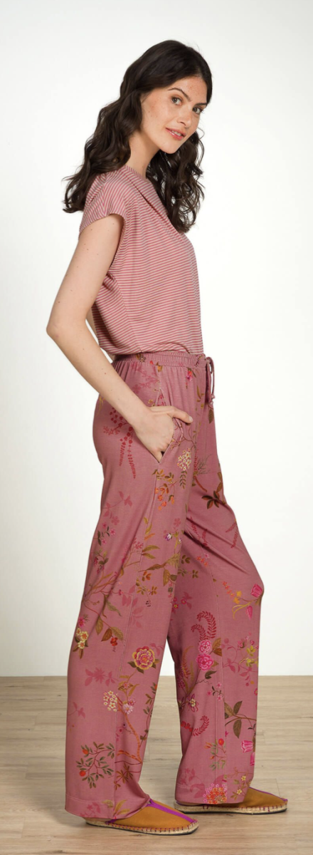 Belin Lange Broek Bodhi Flower Donkerroze