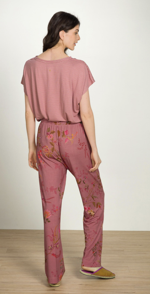 Belin Lange Broek Bodhi Flower Donkerroze