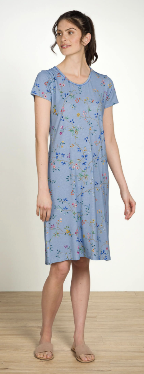 Djoy Nightdress Bodhi Flowers Blauw