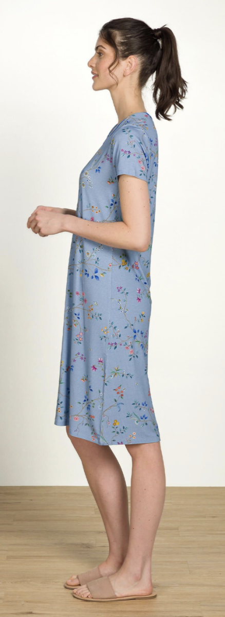 Djoy Nightdress Bodhi Flowers Blauw