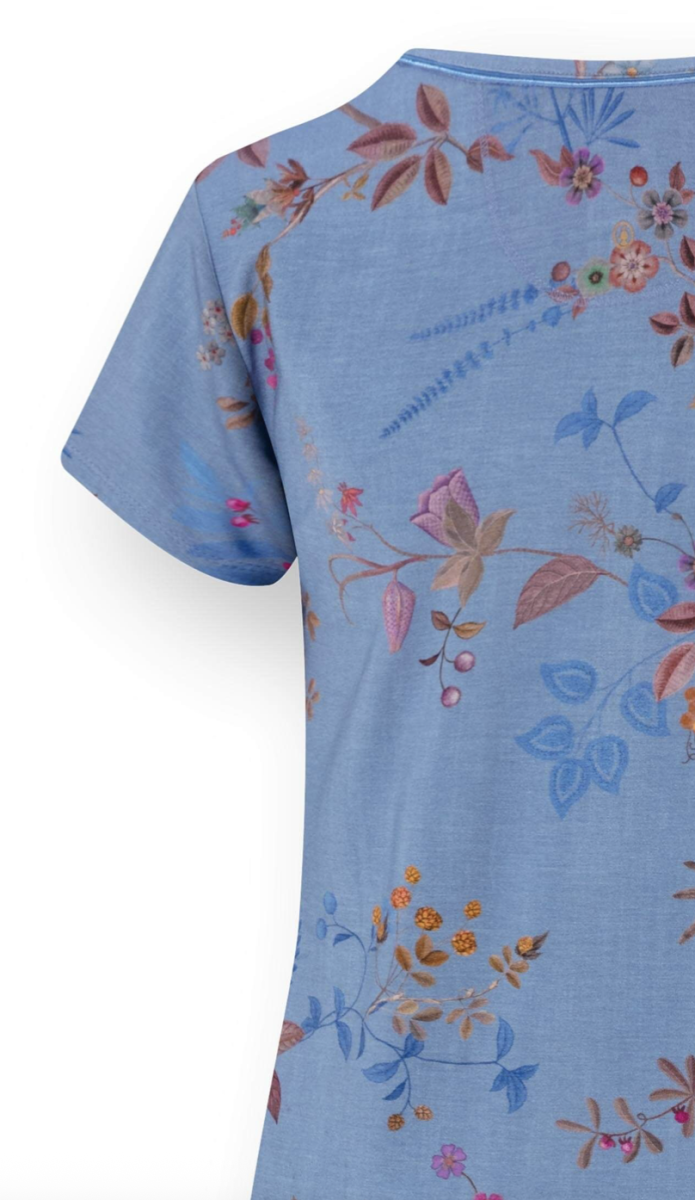 Djoy Nightdress Bodhi Flowers Blauw