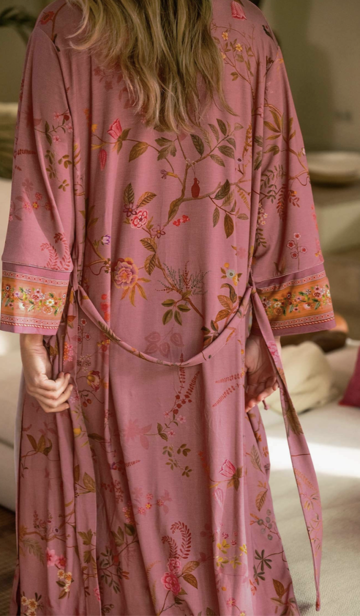 Kimono Noa Bodhi Flower Donkerroze