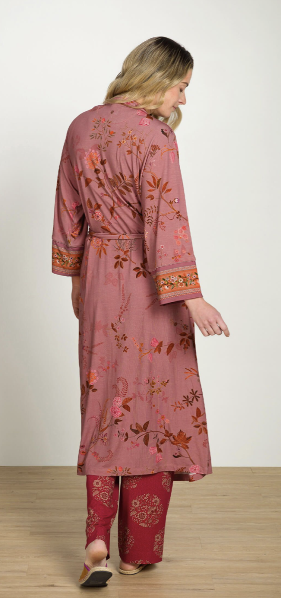Kimono Noa Bodhi Flower Donkerroze