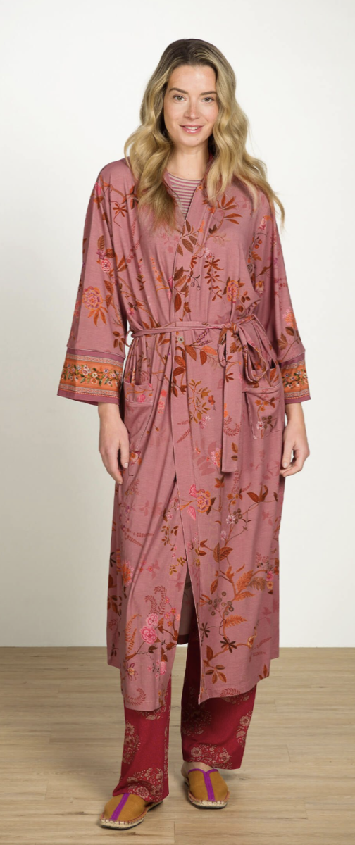 Kimono Noa Bodhi Flower Donkerroze