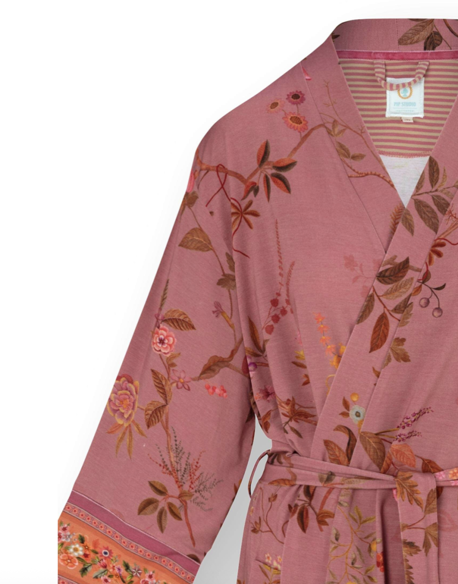 Kimono Noa Bodhi Flower Donkerroze