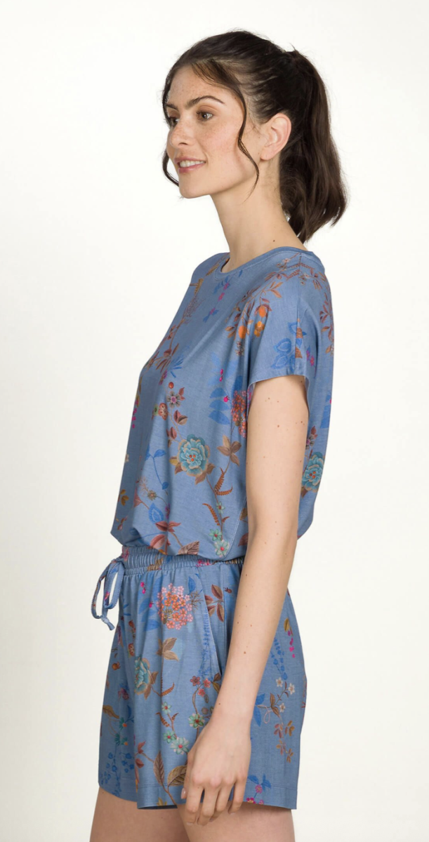 Tatum Korte Top Bodhi Flower Blauw