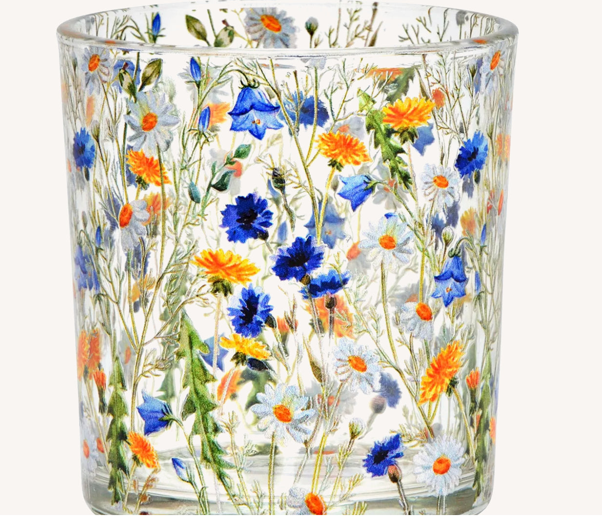 Windlicht Bloemen Glas floral Small 7x8x7cm