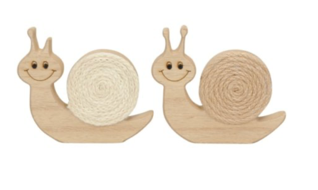Houten slak jute 13 cm