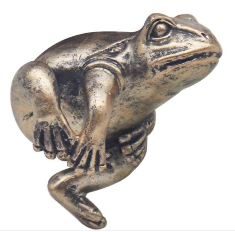 Kikker bloempothanger 8x6x6 cm brons